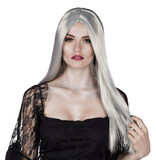Parrucca (capelli lunghi argento/bianchi)