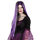 Perruque (longs cheveux violets/noirs)