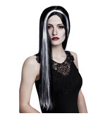 Wig (long black/white hair)