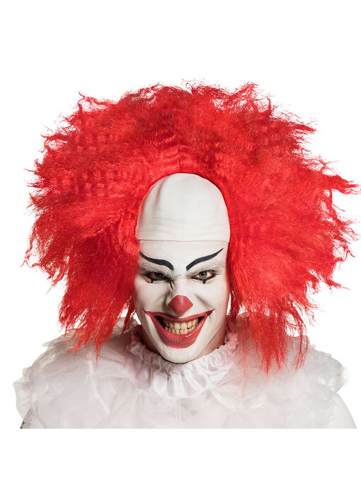 Clown pruik (rood)