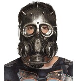 Masque à gaz steampunk (aspect métal gris)