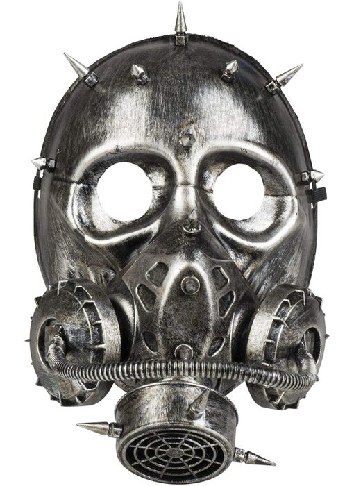 Maschera antigas Steampunk (aspetto metallico grigio)