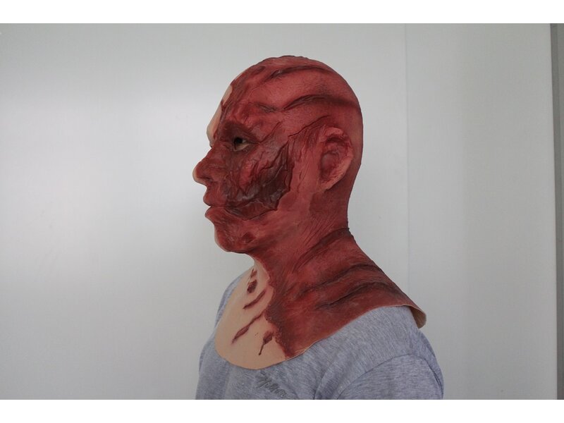 Horrormaske (verbrannter Mann / gehäutetes Gesicht)