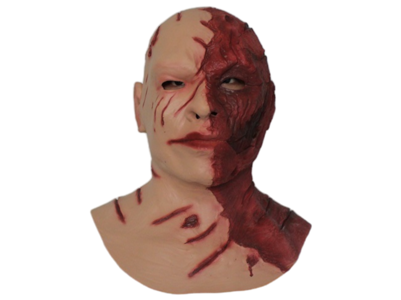 Horror mask (burned man / skinned face)