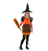 Costume per bambina 'Strega di Halloween' (4-5-6 anni) Abito di Halloween