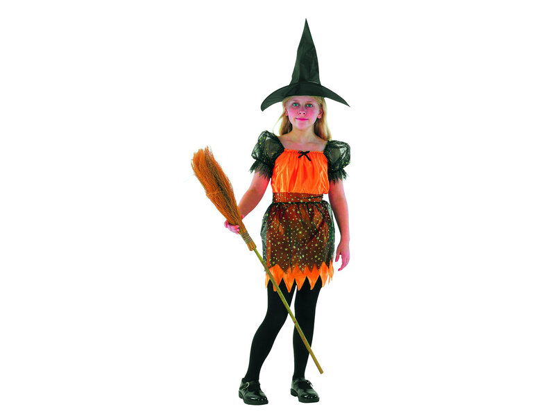 Kinderkostuum 'Halloween heks' (4-5-6 jaar) Halloween kleding