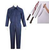 Costume d'Halloween Michael Myers / pull / combinaison (bleu)