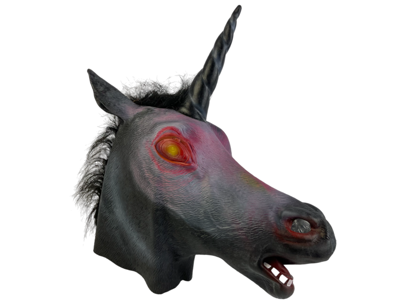 Maschera da Unicorno (Nero)