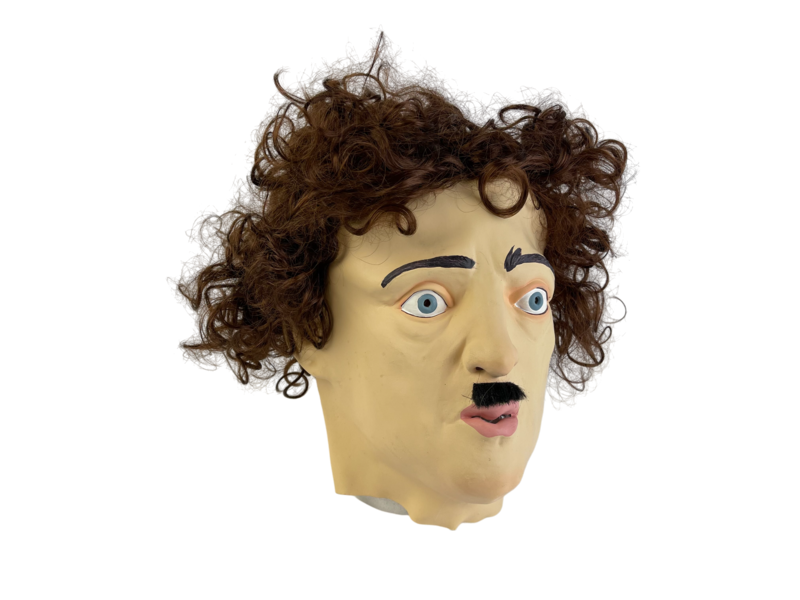 Man mask brown hair with mustache (Allan Poe / Ron Jeremy)