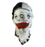 Horror clown mask (Siamese black and white jester)