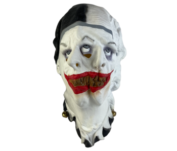 Horror clown masker (Siamese zwart witte jester)