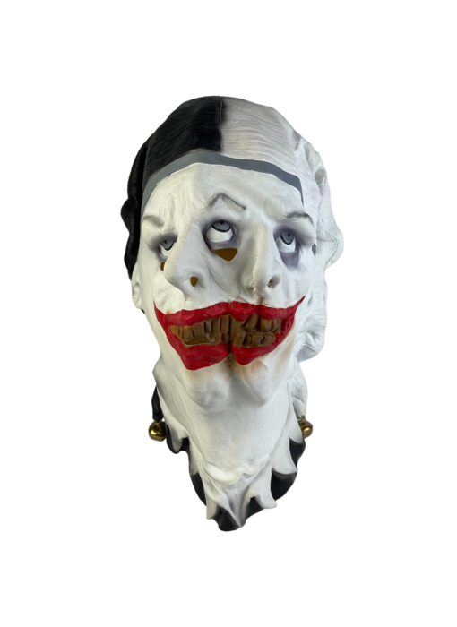 Horror Clown Maske (siamesischer Schwarz-Weißer Jester)