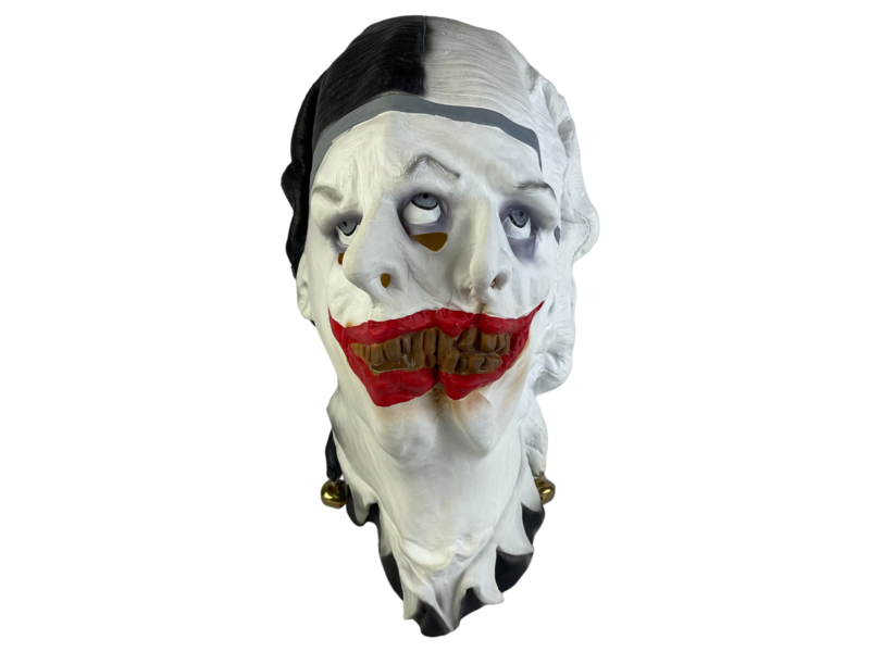 Horror clown mask (Siamese black and white jester)