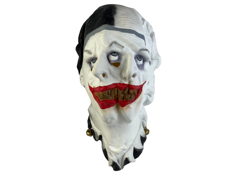 Horror clown masker (Siamese zwart witte jester)