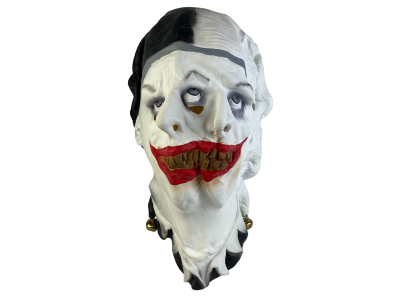 Maschera da clown horror (giullare bianco nero siamese)