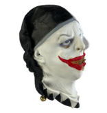 Horror clown mask (Siamese black and white jester)