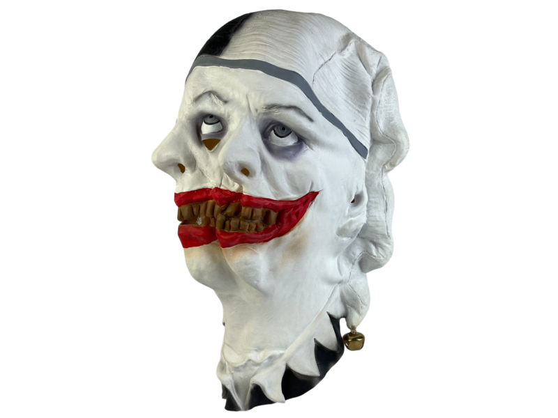 Horror clown masker (Siamese zwart witte jester)