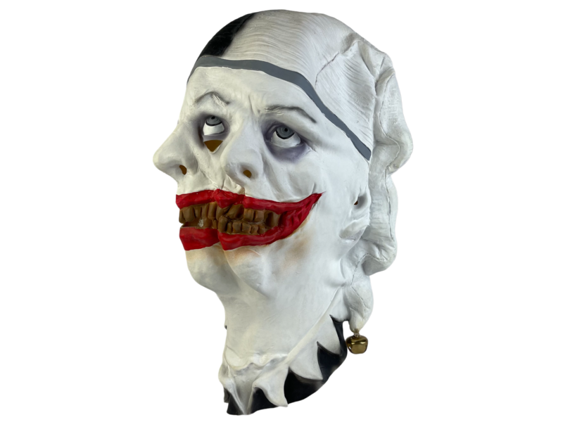 Maschera da clown horror (giullare bianco nero siamese)