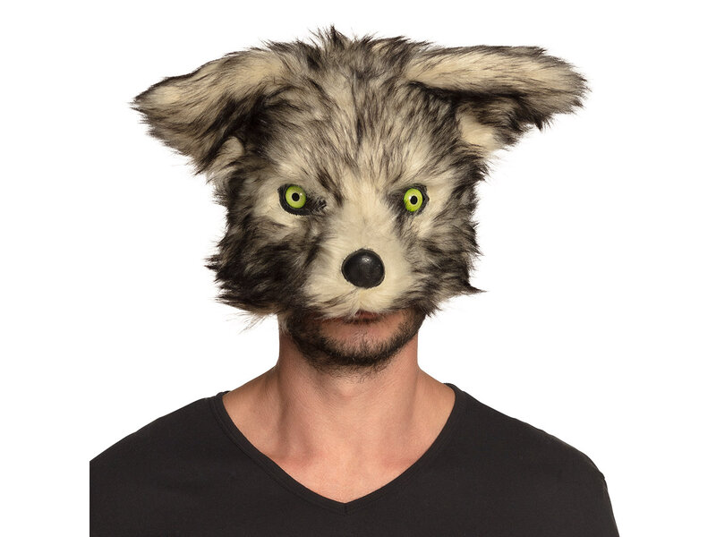 Plüschmaske Wolf