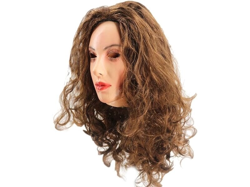 Women's Mask Deluxe (brown curly hair)