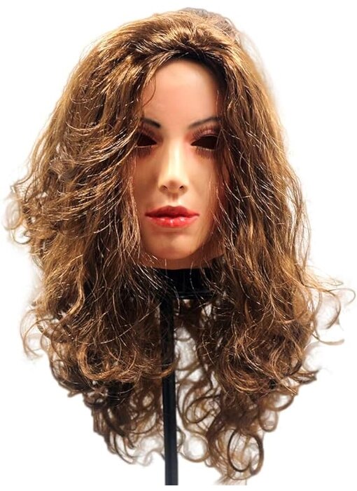 Women's Mask Deluxe (brown curly hair)