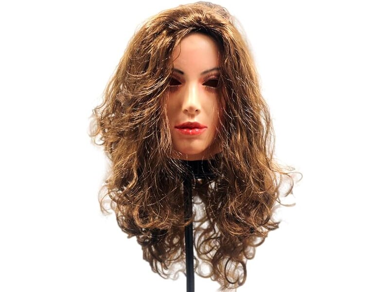 Women's Mask Deluxe (brown curly hair)