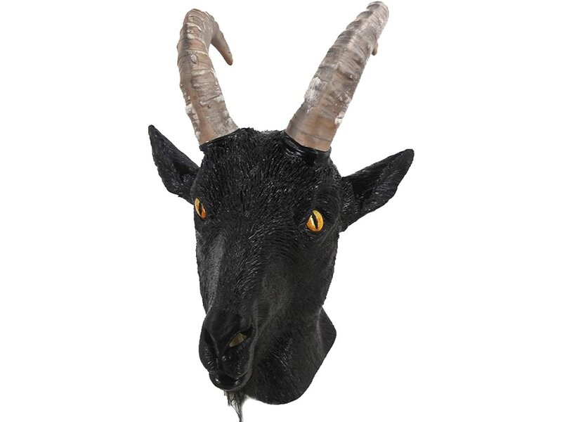 Steenbok masker (zwart)