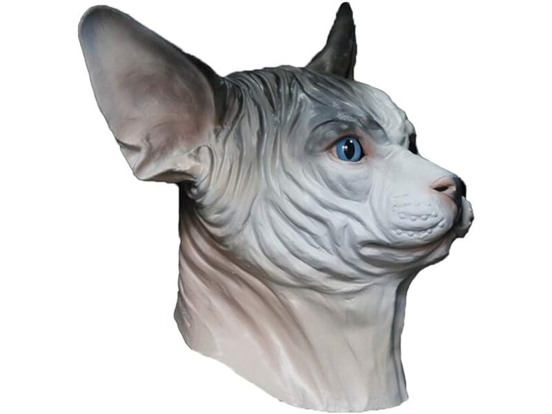 Masque de chat nu (gris)