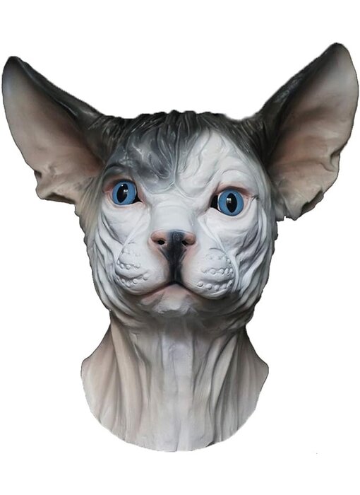 Masque de chat nu (gris)