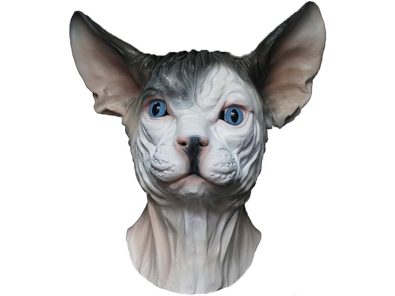 Masque de chat nu (gris)