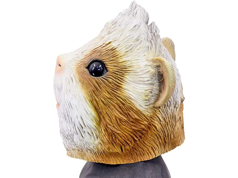 Masque de hamster (blanc-marron)