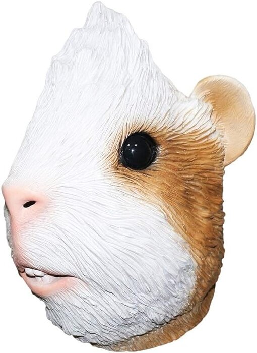 Masque de hamster (blanc-marron)