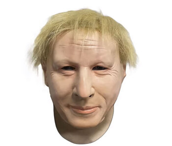 homme masque cheveux blonds (Boris Johnson)