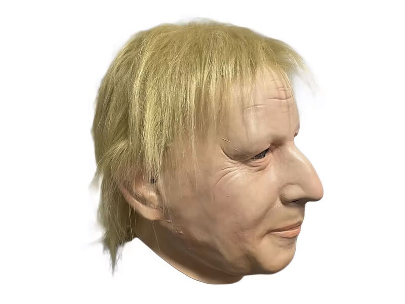 man mask blond hair (Boris Johnson)
