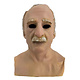 Oude man masker (wit/grijs haar) met snor en borststuk
