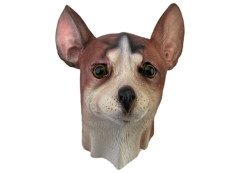 Dog mask Chiwauwa (brown-white)