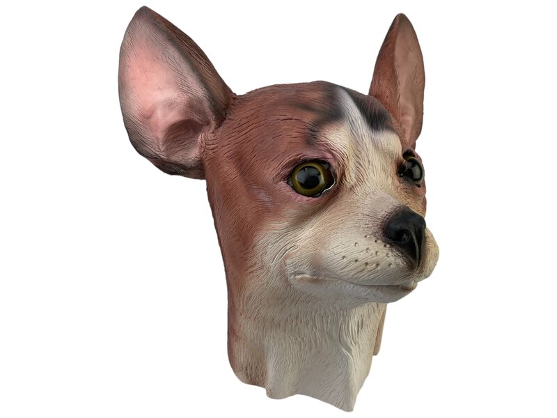 Dog mask Chiwauwa (brown-white)