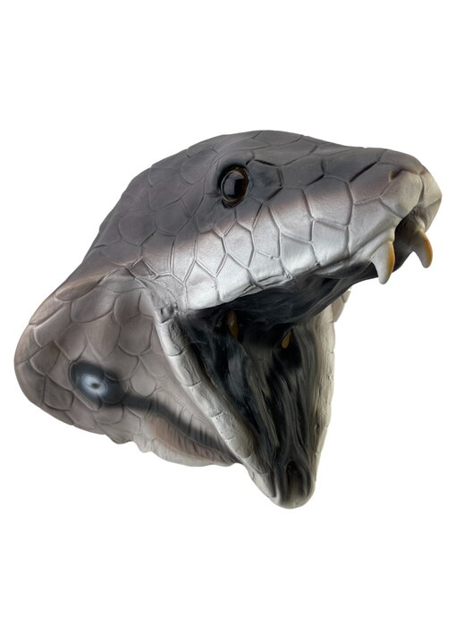 Schlangenmaske Cobra (grau)