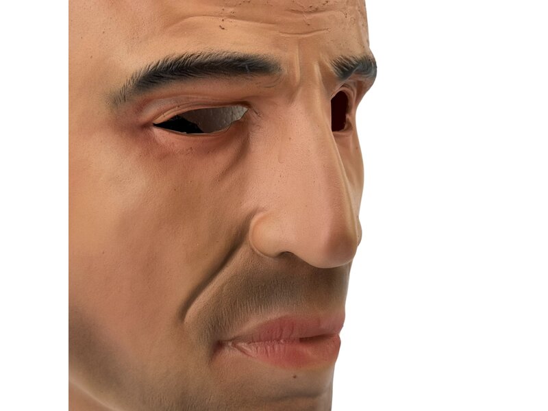 Männermaske Deluxe (schwarze Haare)
