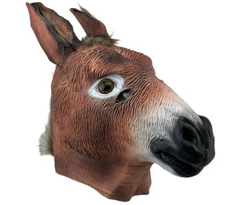 Donkey mask brown Deluxe
