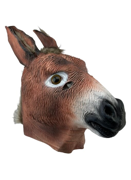 Donkey mask brown Deluxe