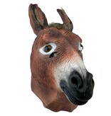 Donkey mask brown Deluxe