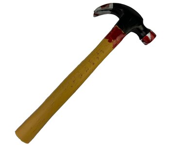 Bloody claw hammer (foam) realistic prop