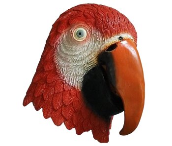 Masque d'oiseau perroquet rouge
