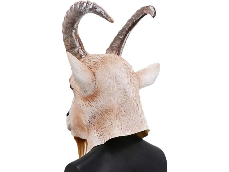 Goat mask realistic (brown/beige)