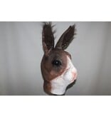 Masque de lapin (marron-blanc)