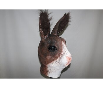 Masque de lapin (marron-blanc)