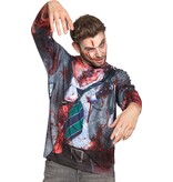 MisterMask.nl Fotorealistisch shirt Zombie Freak (L)