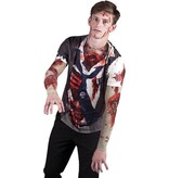 MisterMask.nl Maglietta fotorealistica Zombie Freak (L)