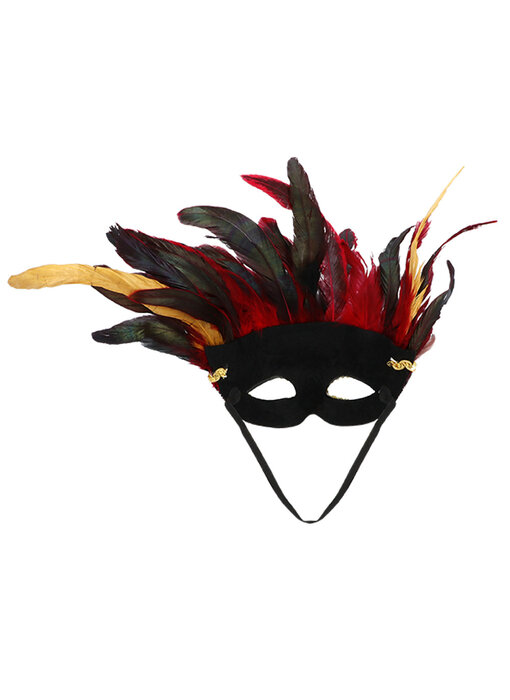 MisterMask.nl Venetian Mask with Feather Headdress